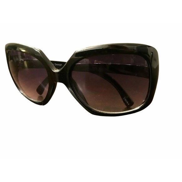 Women\'s Black Plastic Sunglasses, Large Cat Eye main image 9